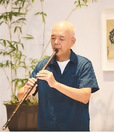 关山月美术馆“仲夏轻音·古琴雅集”美术馆之夜现场 (图片来自关山月美术馆微信公众号)