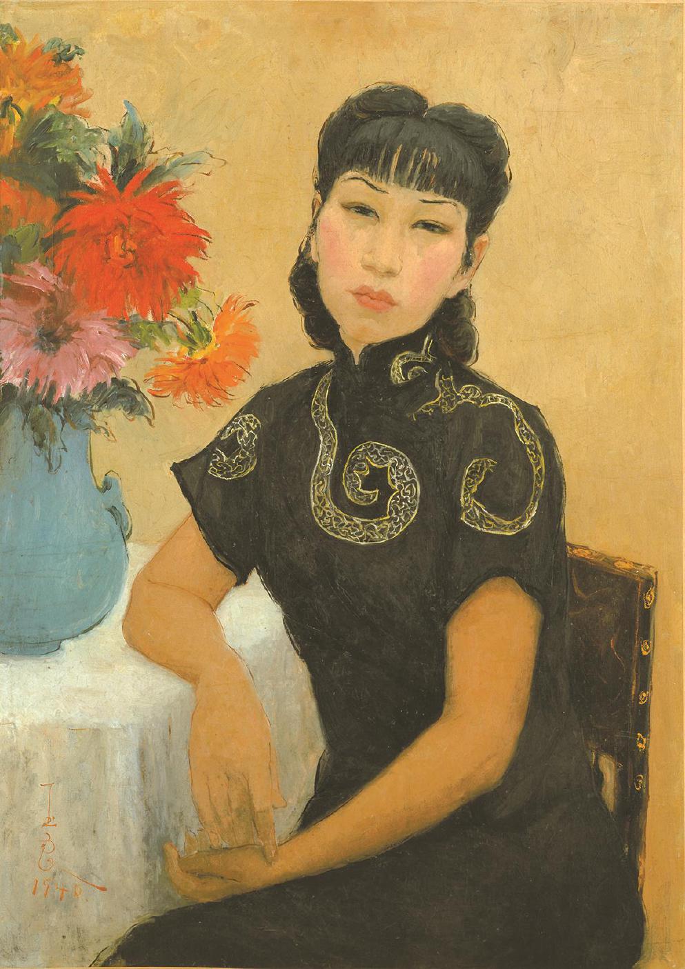 潘玉良《自画像》,1939年,油画
