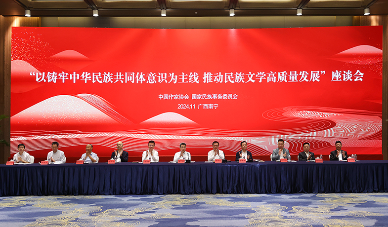 11月17日,“以铸牢中华民族共同体意识为主线 推动民族文学高质量发展”座谈会在广西南宁举行