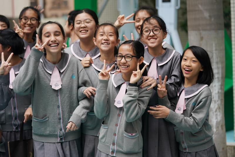 2019年12月19日，习近平总书记视察澳门濠江中学附属英才学校。图为当日拍摄的濠江中学附属英才学校学生。 新华社记者 王申/摄