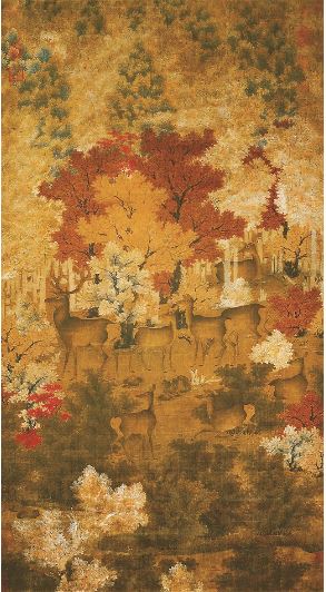 明仇英《枫溪垂钓图》