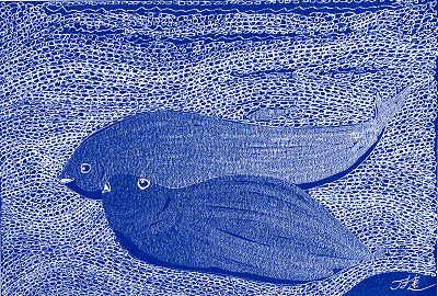 丁捷《时间投下的诱饵》画作，南京出版社