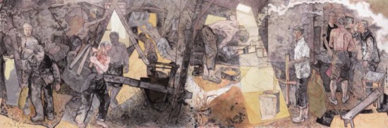 《木石有情》&nbsp;王&nbsp;鹏 中国画&nbsp;2020年 190x290cm 中国美术学院美术馆藏&nbsp;