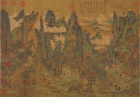 唐人 《明皇幸蜀图》&nbsp;绢本设色 纵55.9厘米 横81厘米 台北故宫博物院藏